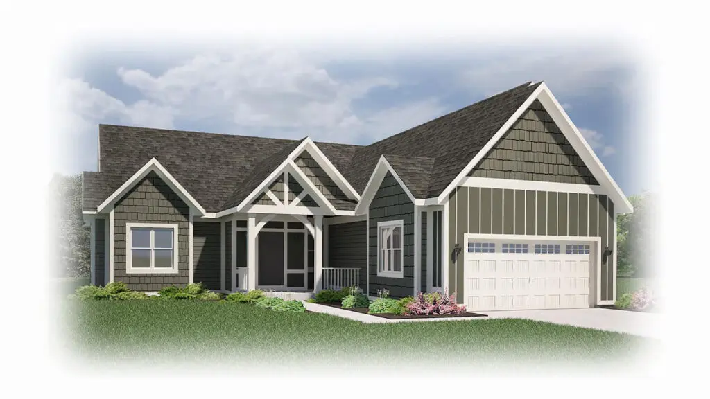 The Birch Front Elevation Rendering