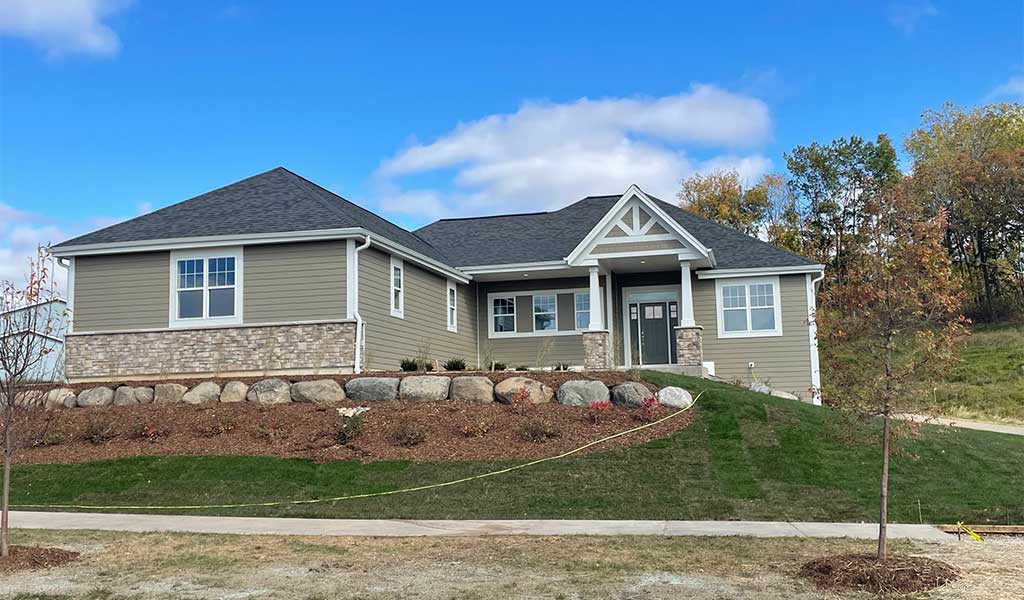 The Brighton standalone home, front exterior landscaped