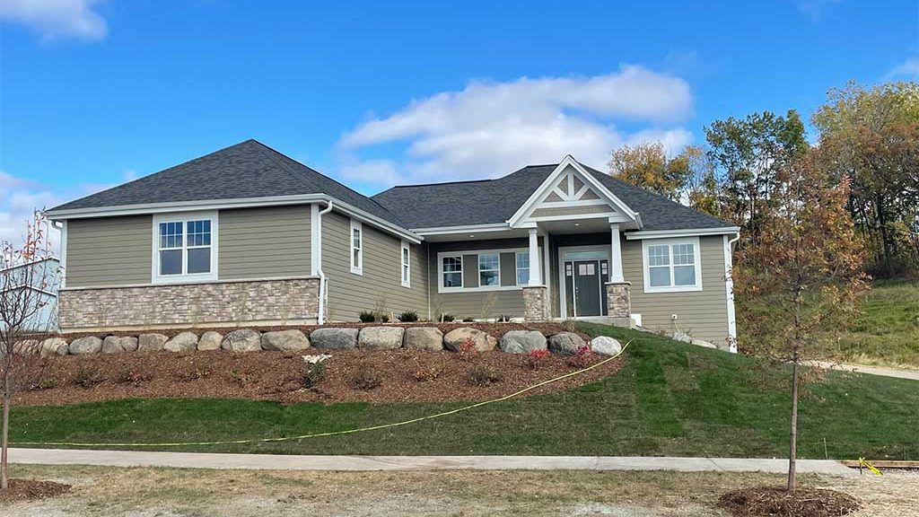 The Brighton standalone home, front exterior landscaped