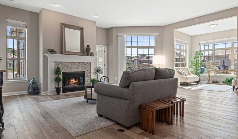 The Tartan model home interior, living room